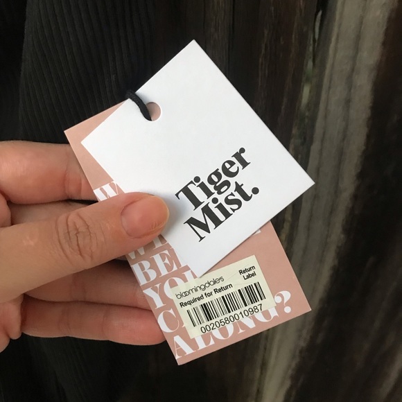 NWT, Tiger Mist Black Ribbed Hazel Bodysuit, Size Large - Picture 12 of 16